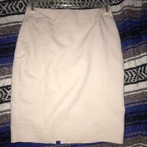Cream pencil skirt